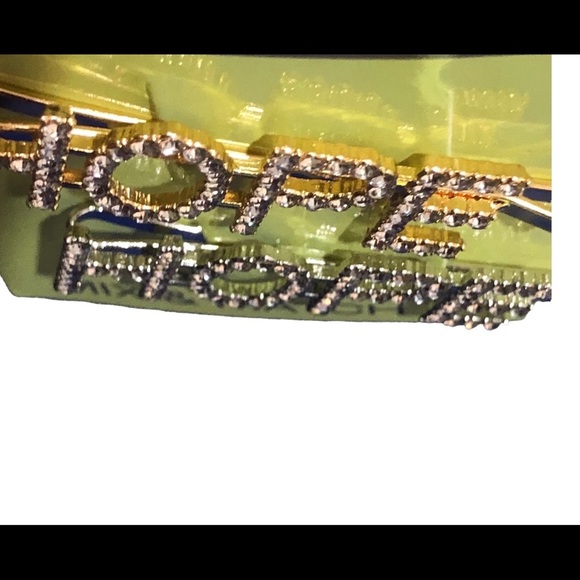 2 sets Gold and silver plated gemstone bling HOPE monogrammed hair clips set-$15 - Picture 8 of 11